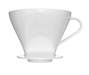 Melitta 1x4 porcelanowy dripper do kawy pour over biały